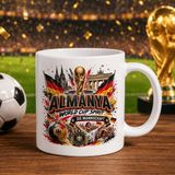 Bk Gift Almanya Taraftar Temalı Dünya Futbol Kupası Tasarımlı Beyaz Kupa Bardak - 1 Adet