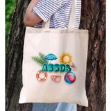 Bk Gift Assos Temalı Kanvas Bez Plaj Çantası Baskılı Omuz Çantası, Alışveriş Çantası, Arkadaşa Hediye