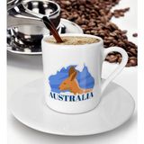 Bk Gift Australia Tasarımlı Türk Kahvesi Fincanı - Model 1 - Beyaz