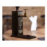 BK Gift Aynalı Altın Kabartma Musluklu Doğal Siyah(Ebony) Ahşap Şarap Standı, Home Bar, İçecek Dispenseri, Ahşap İçecek Çeşmesi-3