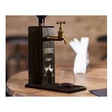 BK Gift Aynalı Altın Kabartma Musluklu Doğal Siyah(Ebony) Ahşap Şarap Standı, Home Bar, İçecek Dispenseri, Ahşap İçecek Çeşmesi-4