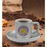 BK Gift Bad Bitch Club Tasarımlı Mat Gümüş Yaldız Renk Türk Kahvesi Fincanı-1