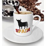 BK Gift Beyaz Spain Tasarımlı Türk Kahvesi Fincanı