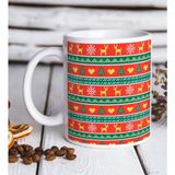 BK Gift Beyaz Yılbaşı Tasarımlı 10 Kupa