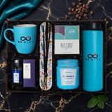 BK Gift Bk Kurumsal Promosyon 10 Adet 12 Aromalı Türk Kahvesi Seti – Ahşap Kutu, Fincan, Kolonya - Renkli