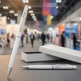 BK Gift Bk Kurumsal Promosyon 1022 Metal Beyaz Touchpen Kalem – Lazer Baskılı Logolu Tükenmez Kalem(10 Adet)