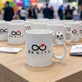 BK Gift Bk Kurumsal Promosyon Logolu Futbol Toplu Beyaz Kupa Bardak 10 Adet Logo Baskılı