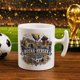 Bk Gift Bosna-Hersek Taraftar Temalı Dünya Futbol Kupası Tasarımlı Hammer Kupa Bardak-2 - 1 Adet