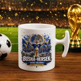 Bk Gift Bosna-Hersek Taraftar Temalı Dünya Futbol Kupası Tasarımlı Hammer Kupa Bardak-3 - 1 Adet