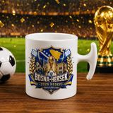 Bk Gift Bosna-Hersek Taraftar Temalı Dünya Futbol Kupası Tasarımlı Hammer Kupa Bardak-4 - 1 Adet