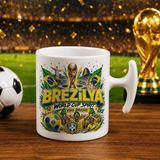 Bk Gift Brezilya Taraftar Temalı Dünya Futbol Kupası Tasarımlı Hammer Kupa Bardak - 1 Adet