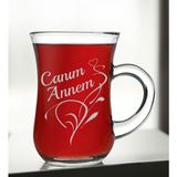 Bk Gift Canım Annem Tasarımlı Keyif Kulplu Çay Bardağı-1, Anneye Hediye, Anneler Günü Hediyeleri - Renk - Renkli
