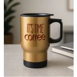 BK Gift Coffee Tasarımlı Kulplu Çelik Bardak Termos Mug 450ml-1, Sevgiliye Hediye, Arkadaşa Hediye, Eşe Hediye