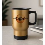 BK Gift Coffee Tasarımlı Kulplu Çelik Bardak Termos Mug 450ml-2, Sevgiliye Hediye, Arkadaşa Hediye, Eşe Hediye