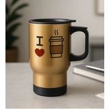 BK Gift Coffee Tasarımlı Kulplu Çelik Bardak Termos Mug 450ml-3, Sevgiliye Hediye, Arkadaşa Hediye, Eşe Hediye