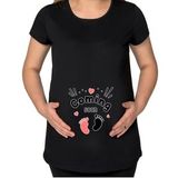 BK Gift Coming Soon Tasarımlı Siyah Hamile Tişört-3, Hamile Giyim, Eşe Hediye