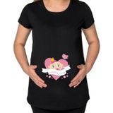 BK Gift Coming Soon Tasarımlı Siyah Hamile Tişört-4