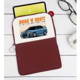 BK Gift Drag N Drift Tasarımlı Taşınabilir Koruyucu Tablet Kılıfı & Organizer Çanta - Bordo-1