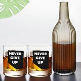 Bk Gift Dtf Motto Tasarımlı Ikili Viski Kadehi ve Karaf Seti-3, Arkadaşa Hediye, Sevgiliye Hediye - Renk - Renkli