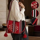 Bk Gift El Yapımı Otantik Türk Kilim Omuz Çantası -11, Günlük, Kitap, Tablet, Plaj ve Seyahat Çantası