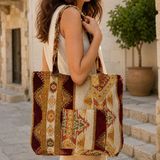 Bk Gift El Yapımı Otantik Türk Kilim Omuz Çantası -12, Günlük, Kitap, Tablet, Plaj ve Seyahat Çantası