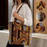 Bk Gift El Yapımı Otantik Türk Kilim Omuz Çantası -13, Günlük, Kitap, Tablet, Plaj ve Seyahat Çantası