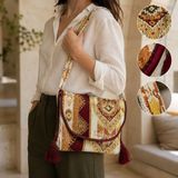 Bk Gift El Yapımı Otantik Türk Kilim Omuz Çantası -9, Günlük, Kitap, Tablet, Plaj ve Seyahat Çantası