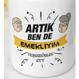 BK Gift Emekli Tasarımlı Türk Kahvesi Fincanı-3, Erken Emekli, Yeni Emekli, EYT Hediyesi