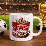 Bk Gift Fas Taraftar Temalı Dünya Futbol Kupası Tasarımlı Beyaz Kupa Bardak - 1 Adet