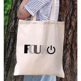 BK Gift Fcuk Tasarımlı Kanvas Bez Çanta, Baskılı Omuz Çantası, Alışveriş Çantası, Plaj Çantası, Arkadaşa Hediye-2