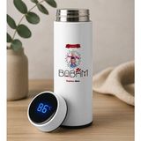 Bk Gift Fotoğraflı Baba Tasarımlı Filtreli Dijital Göstergeli Beyaz Çelik Termos-2