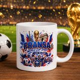 Bk Gift Fransa Taraftar Temalı Dünya Futbol Kupası Tasarımlı Beyaz Kupa Bardak - 1 Adet