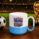 Bk Gift Fransa Taraftar Temalı Dünya Futbol Kupası Tasarımlı Mavi Joyful Kupa Bardak - 1 Adet