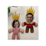 Bk Gift Gift Kişiye Özel Fotoğraflı Kral Ve Kraliçe 2’li Bebek Yastık