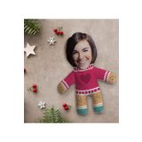 Bk Gift Gift Kişiye Özel Fotoğraflı Kurabiye Adam Kostümlü Kadın Bebek Yastık-3