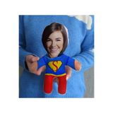 Bk Gift Gift Kişiye Özel Fotoğraflı Pelerinli Kadın Süper Kahraman Bebek Yastık
