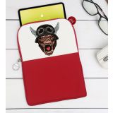 BK Gift Goril Tasarımlı Taşınabilir Koruyucu Tablet Kılıfı & Organizer Çanta - Kırmızı-1