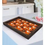 BK Gift Halloween Tasarımlı Doğal Ahşap Tepsi-4