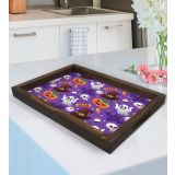 BK Gift Halloween Tasarımlı Doğal Ahşap Tepsi-6