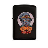 BK Gift Happy Halloween Tasarımlı Renkli Baskılı Siyah Benzinli Metal Çakmak