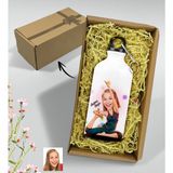 Bk Gift Hediye Kutulu Kişiye Özel Bayan Yoga Temalı Karikatürlü Metal Suluk 500 ml 2