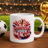 Bk Gift Hırvatistan Taraftar Temalı Dünya Futbol Kupası Tasarımlı Beyaz Kupa Bardak - 1 Adet