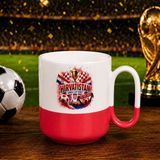 Bk Gift Hırvatistan Taraftar Temalı Dünya Futbol Kupası Tasarımlı Kırmızı Joyful Kupa Bardak - 1 Adet