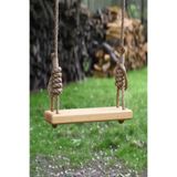Bk Gift Home Doğal Ahşap Salıncak Ev Bahçe Büyük Salıncak 50 Cm