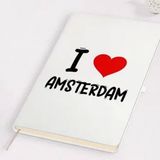 BK Gift I Love Amsterdam Tasarımlı Beyaz Defter