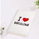 BK Gift I Love Barcelona Tasarımlı Beyaz Defter