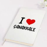 BK Gift I Love Çanakkale Tasarımlı Beyaz Defter