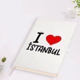 BK Gift I Love İstanbul Tasarımlı Beyaz Defter