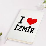 BK Gift I Love İzmir Tasarımlı Beyaz Defter