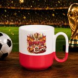 Bk Gift Ispanya Taraftar Temalı Dünya Futbol Kupası Tasarımlı Kırmızı Joyful Kupa Bardak - 1 Adet